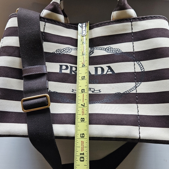 Large Prada Canapa Striped bag FINAL $ FIRM - Picture 12 of 16